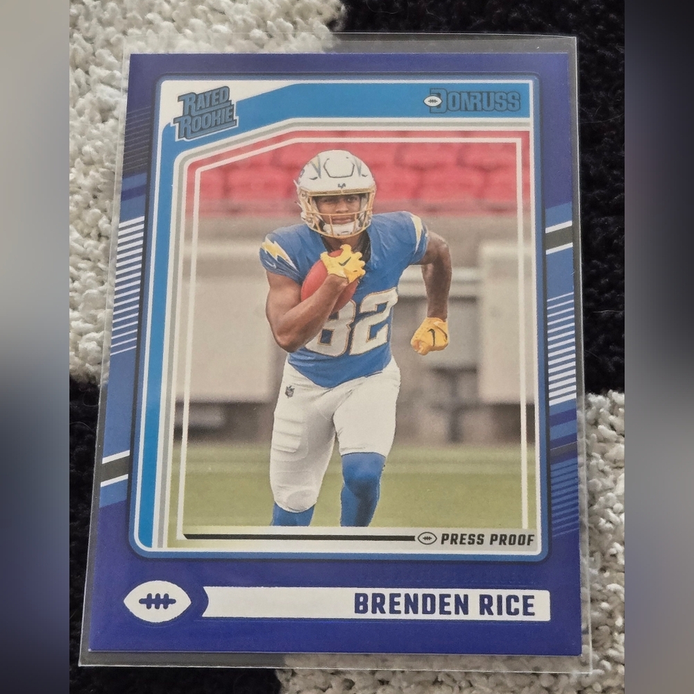 2024 Brenden Rice Rated Rookie RC Base Chargers #382